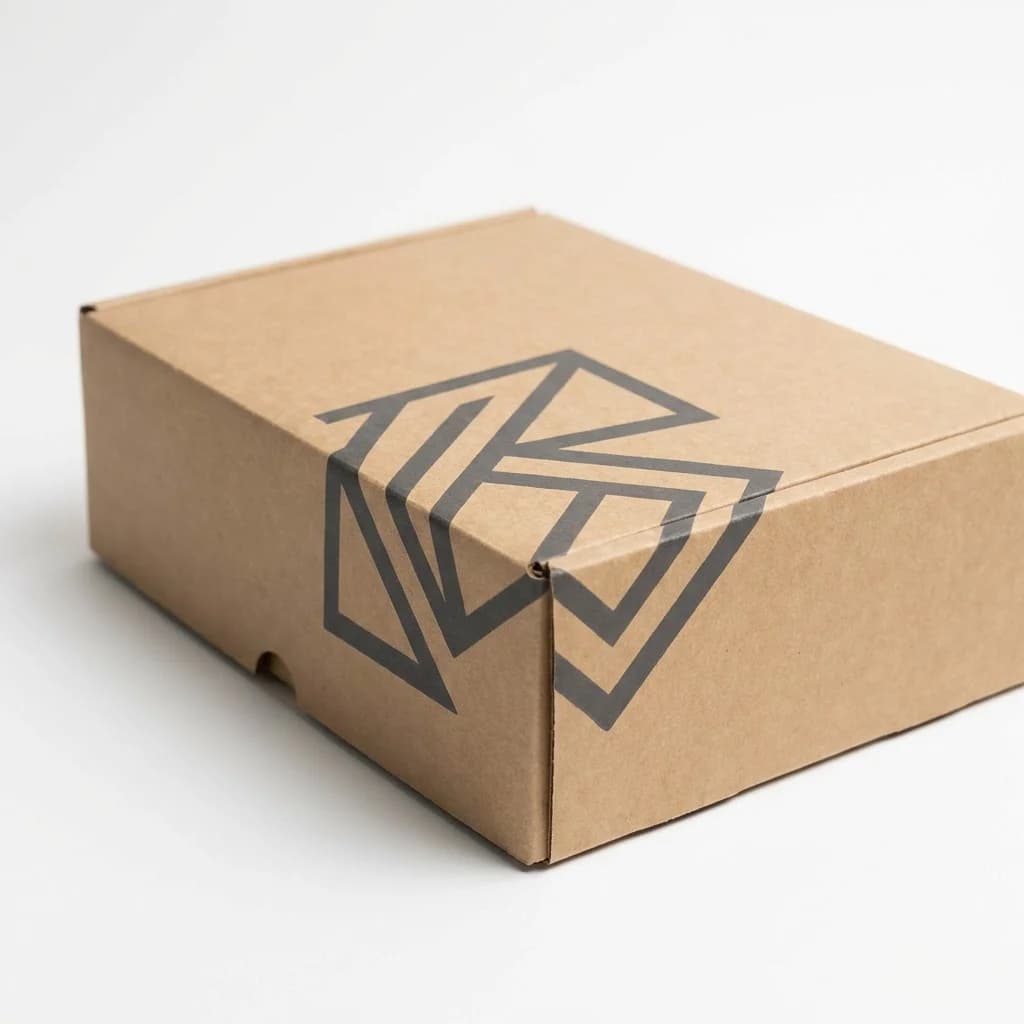 Custom branded mailer box with protective coating for e-commerce packaging